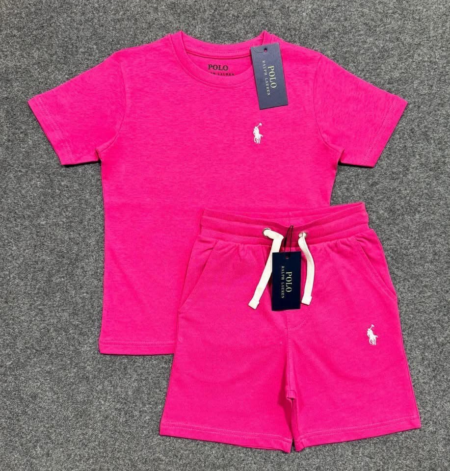 Pink Kids Short Sets